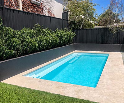 Leisure Pools Inground Fiberglass Pool Colour Shimmer White