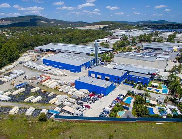 LeisurePools_Presence_History_6-InternationalExpansion-5-Yatala-Australia-Factory-Inventory pool lounges and deck furniture to pack away