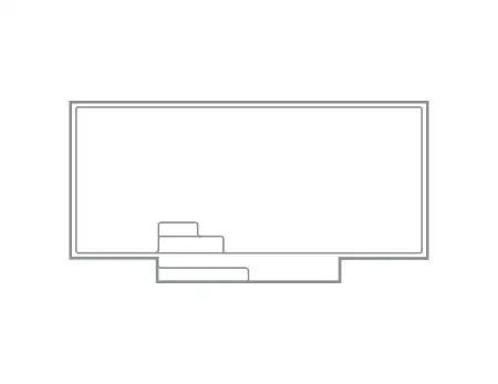 The Elegance fibreglass pool design: line drawing