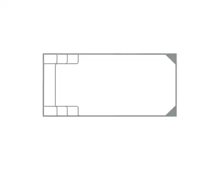 The Olympus fibreglass swimming pool line drawing