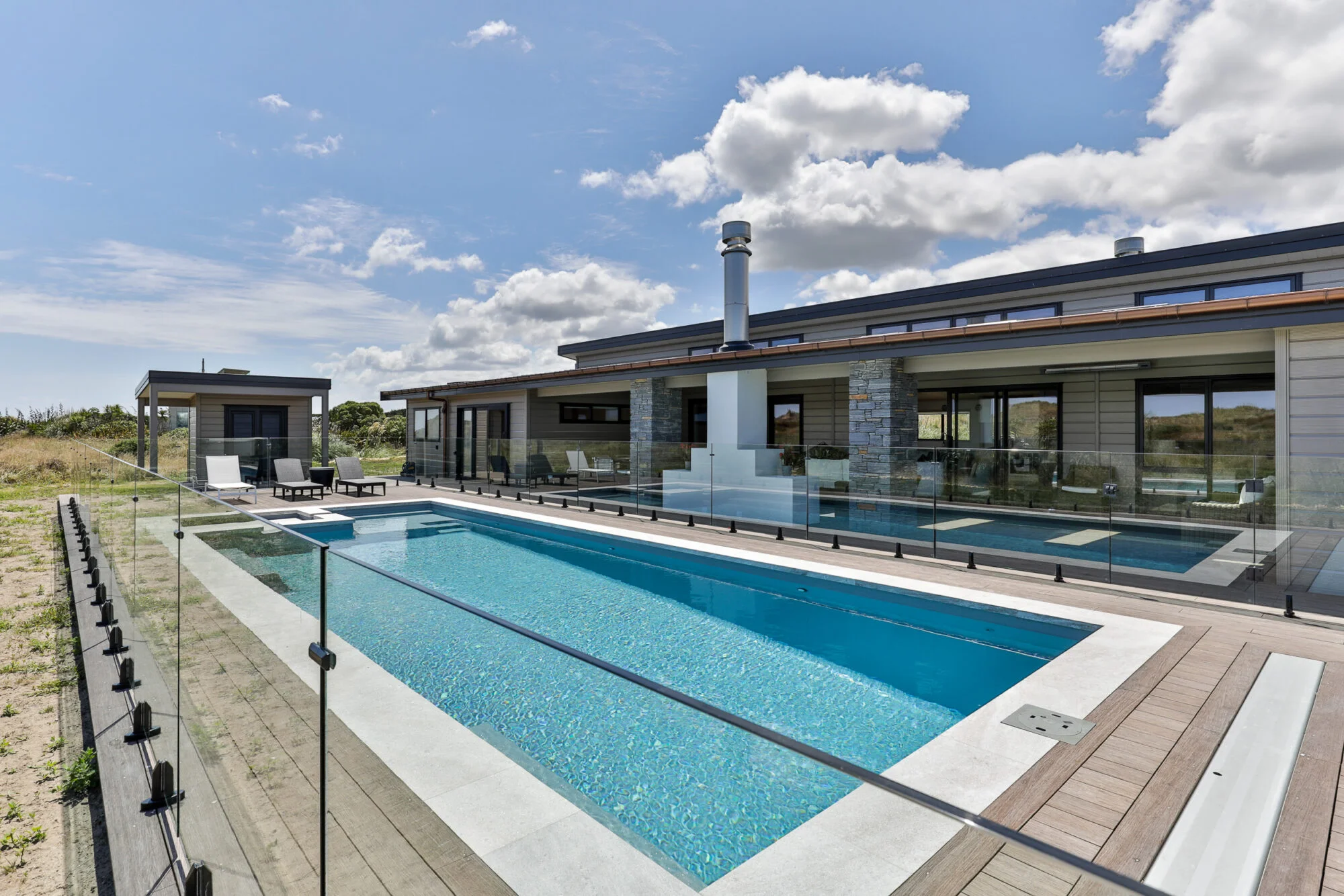 NZ Pools Kapiti Coast NZ, Leisure Pools The Absolute 12m Silver Grey
