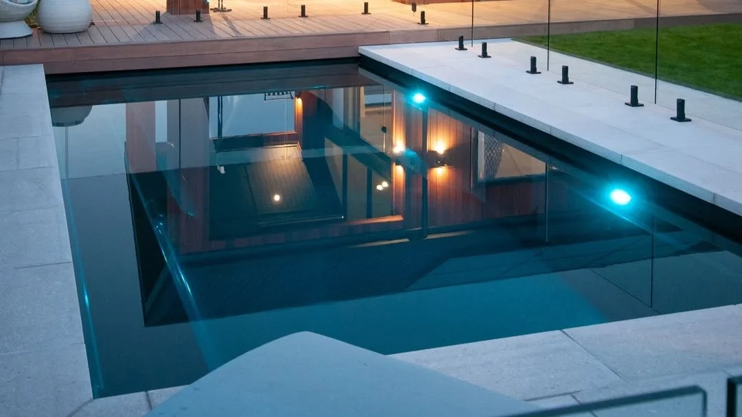 Leisure Pools NZ The Reflection with Auto Cover Ebony Blue NZ Pools
