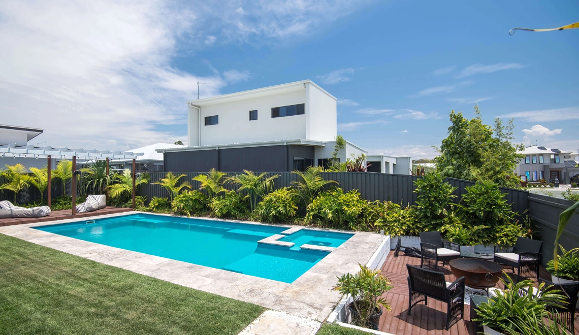 The Leisure Pools Absolute 10 fibreglass pool