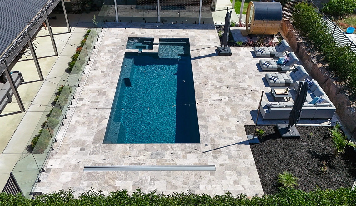 The Leisure Pools Absolute 10 inground fibreglass swimming pool