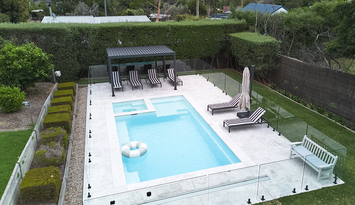 The Leisure Pools Absolute 8 inground fibreglass pool